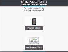 Tablet Screenshot of cristalcoop.fr
